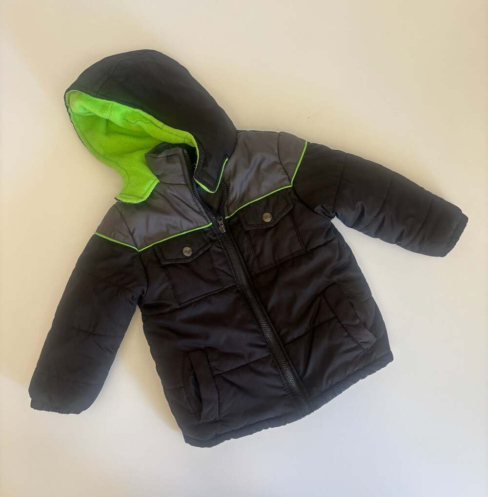 iXtreme Boys Toddler Block Hooded Puffer Jacket with Fleece Lining, Size 3T